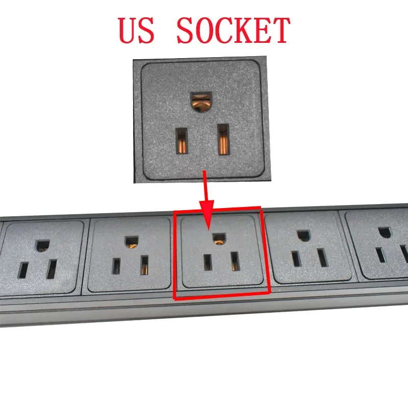 PDU power strip 3P aviation plug NAC3FX-W NAC3MPX aviation port 2-11 US socket Waterproof Powercon LED Large Screen Power Plug