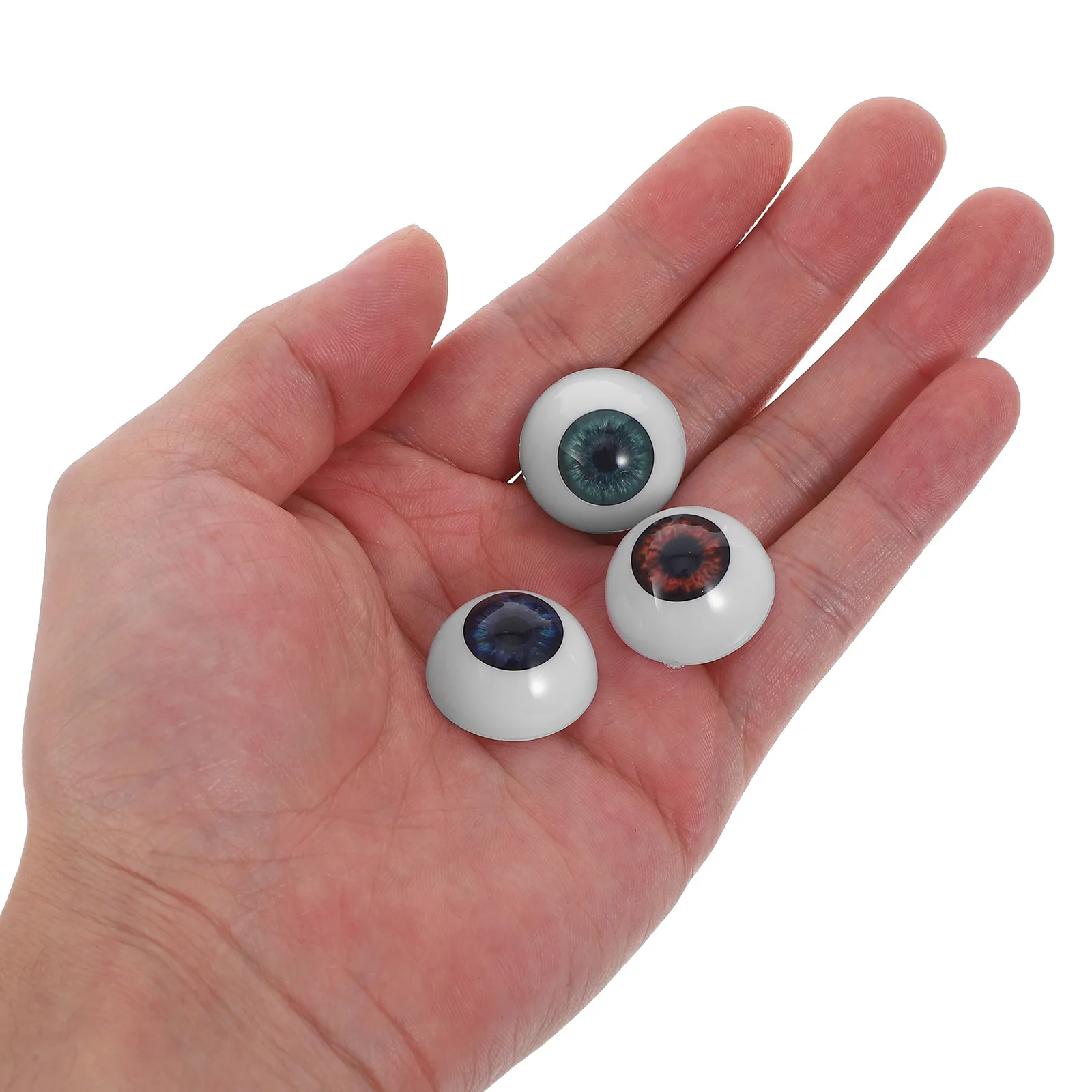 

3Pairs Acrylic Halloween Eyeballs 22Mm Realistic Fake Eyes Cosplay Mask Puppet Bear Craft Eyeballs Horror Horror Eyeball