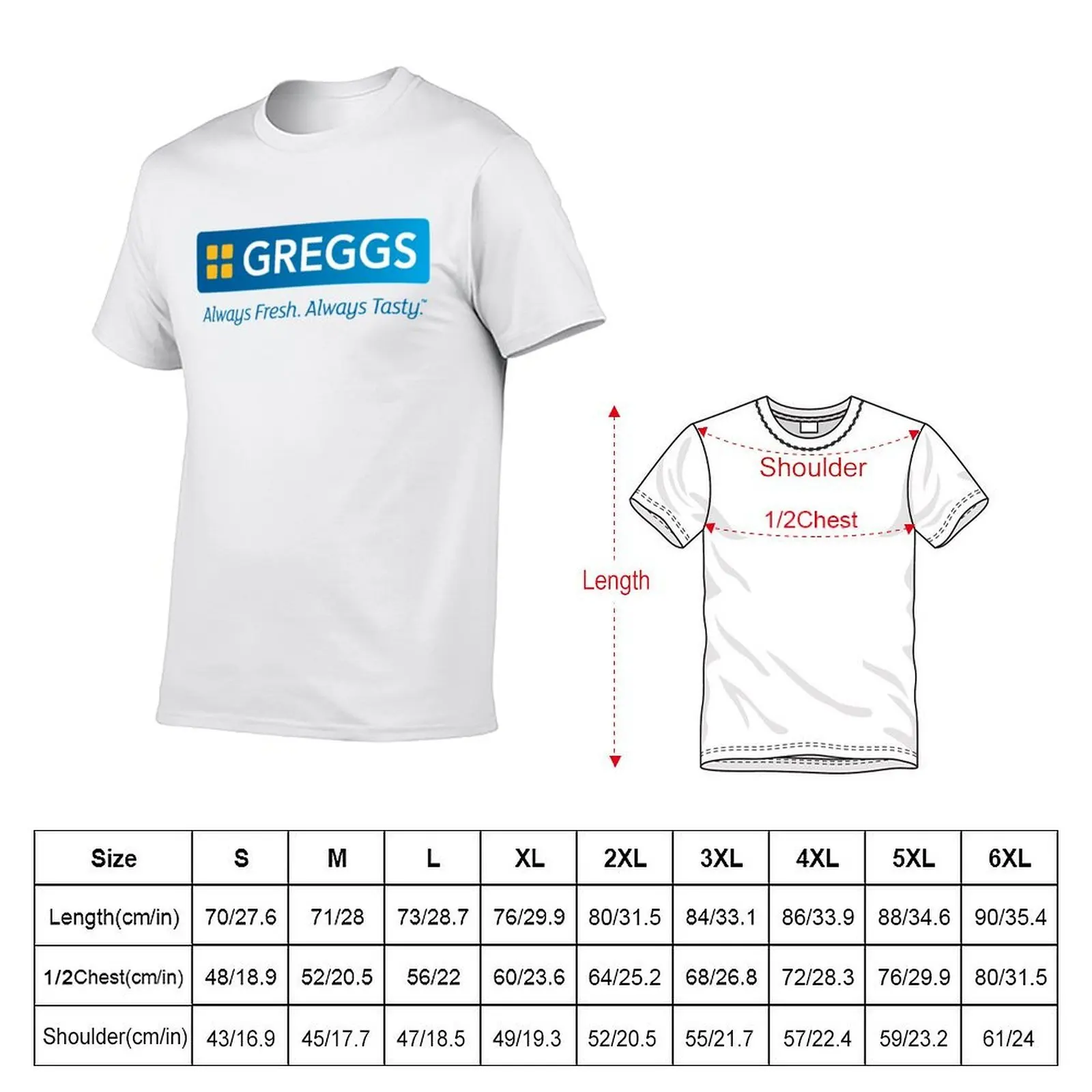 greggs T-Shirt t shirt man luxury cotton t shirts man 100% T-Shirt