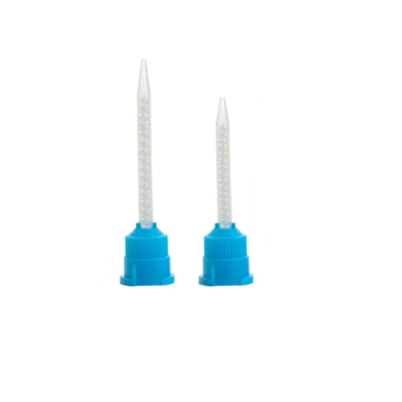 50Pcs Dental Materialien Mischen Tipps Einweg Silikon Gummi Abdruck Dental Mischen Kopf 1:1 10:1 Statische AB Kleber Mischen Rohr – Detail 9