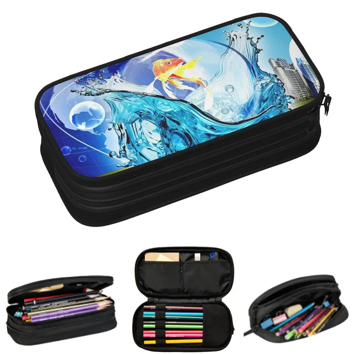 

Frutiger Aero Pencil Cases for Students Gifts Pen Box Pencil Bag Big Capacity Pencil Pouch