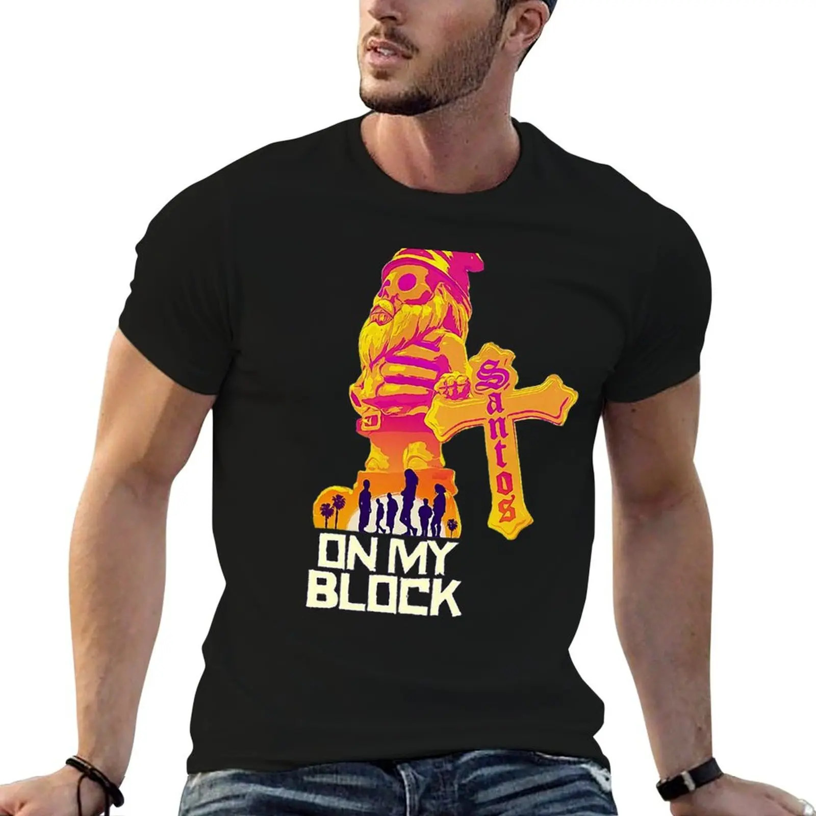 

ON MY BLOCK T SHIRT T-Shirt man t shirts cotton man t shirt heavy cotton T-Shirt