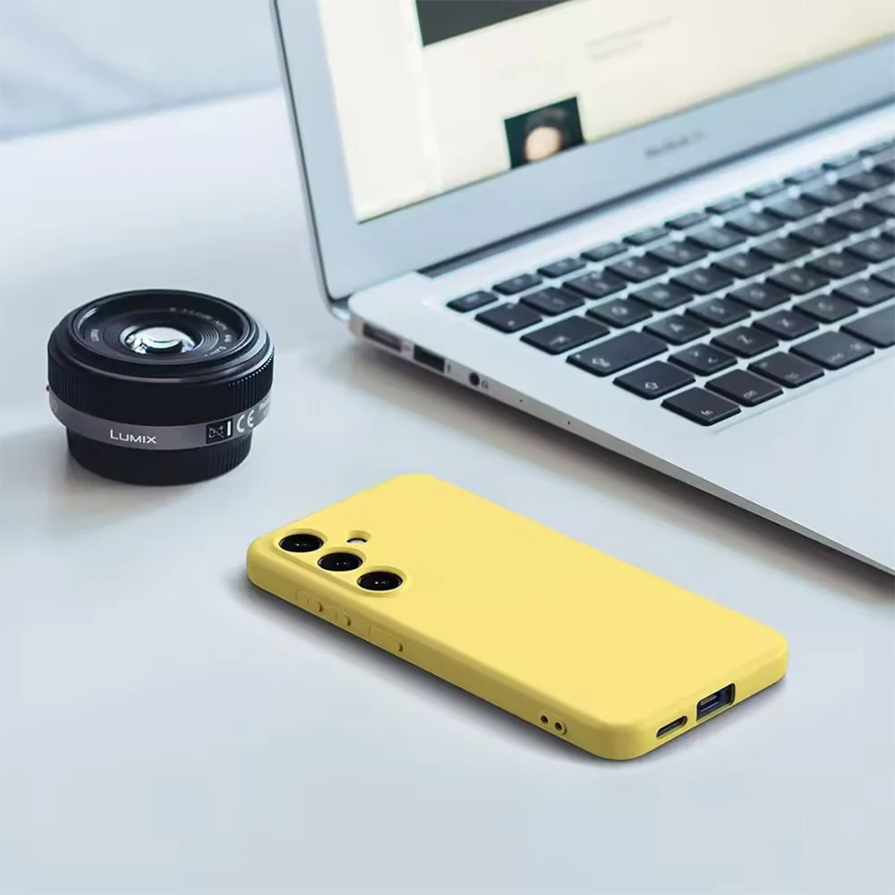 Etui z płynnego silikonu do Samsung Galaxy S25 S24 S21 FE S23 S22 Ultra Plus Shockproof Matte Candy Color Soft Cover Shell Luxury ﻿