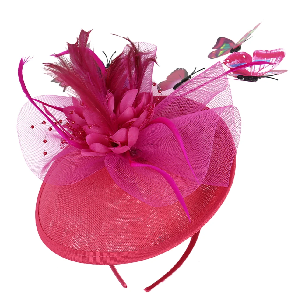 

Three Dimensional Butterfly Fascinator Hats Vintage Style Hair Accessories Wedding Tea Party Banquet Evening ABS Polyester Mesh