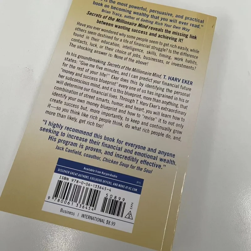 Secretos de la Mente Millonaria por T. Libro de educación Harv Eker, juego interno de riqueza, iluminación financiera