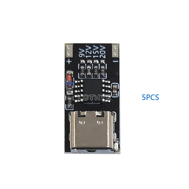 

5PCS USB-C PD Trigger Board Module PD/QC Decoy Board Fast Charge USB Type-c To 12v High Speed Charger Power Delivery Boost