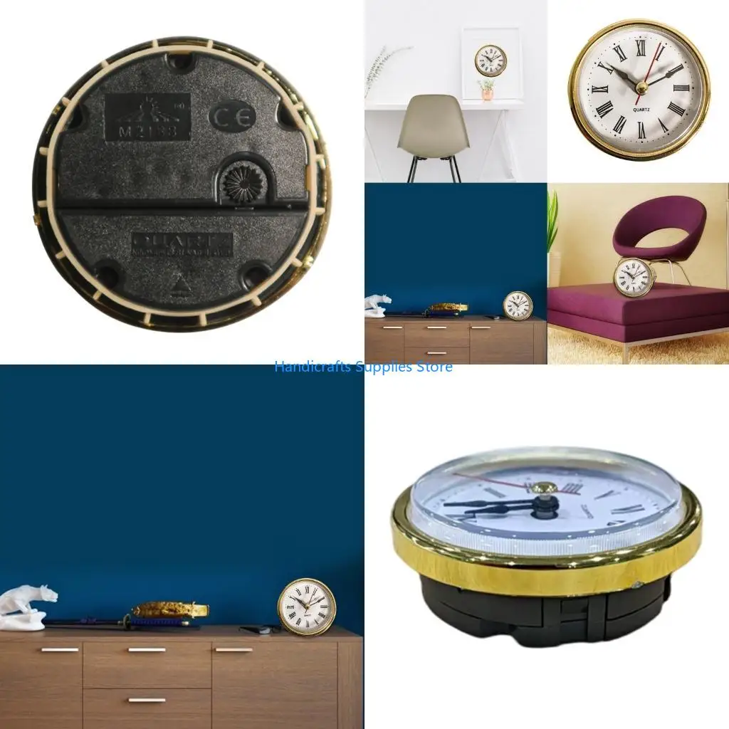 R1WA Furniture Accessories Durable Round Clock Insert with Roman Number for Decoration Exquisites Workmanship Clock Head