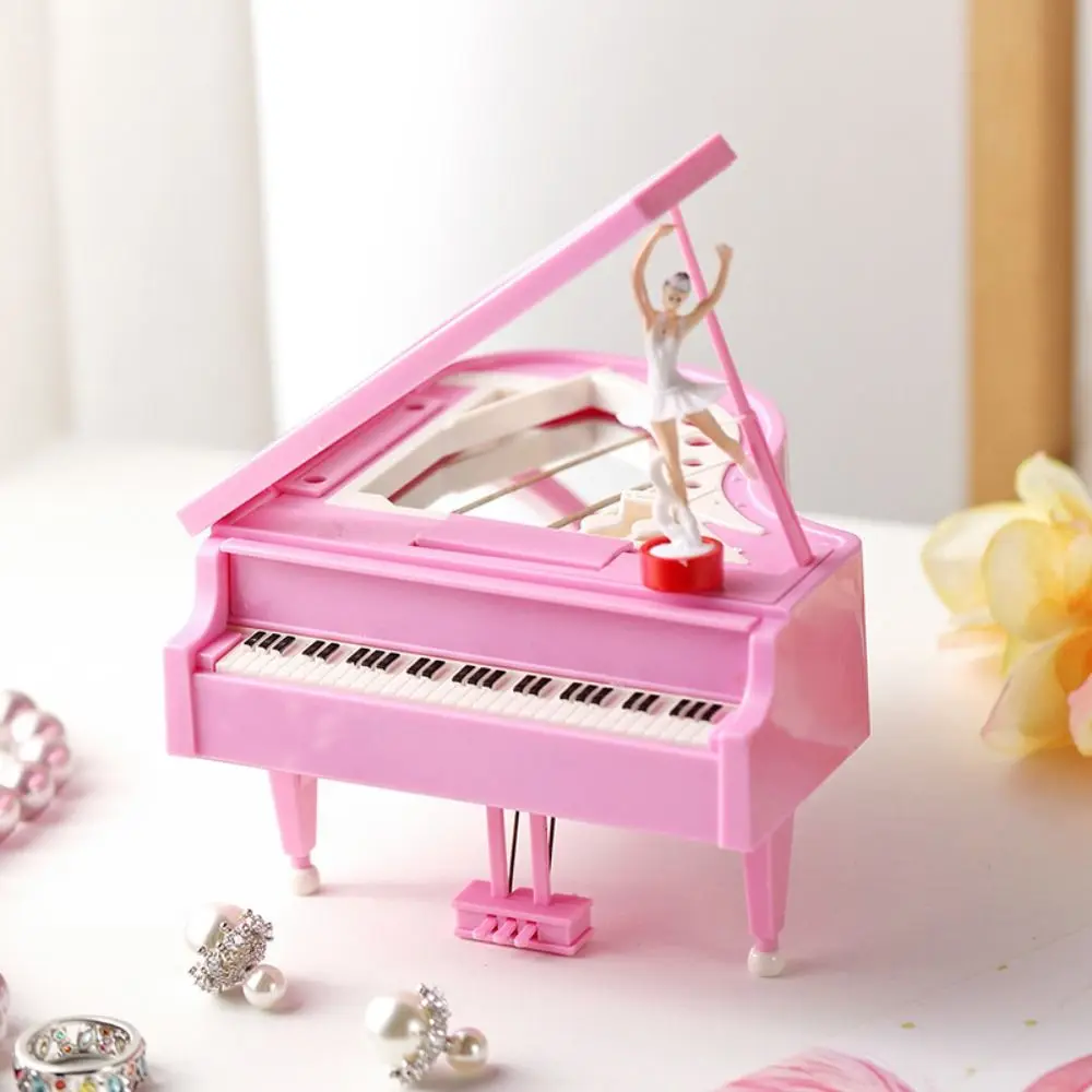 

European-style Piano Model Music Box Hand Crank Office Decoration Ballet Dance Girls Music Box Home Decorations Ballerina Girls
