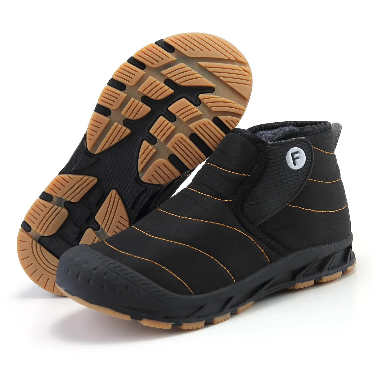 Waterproof Snow Boots for Men, Unisex Ankle Boots, Warm Fur, Long Plush, Outdoor Sneakers, Male Casual Shoes, Big Size, 29-47, W