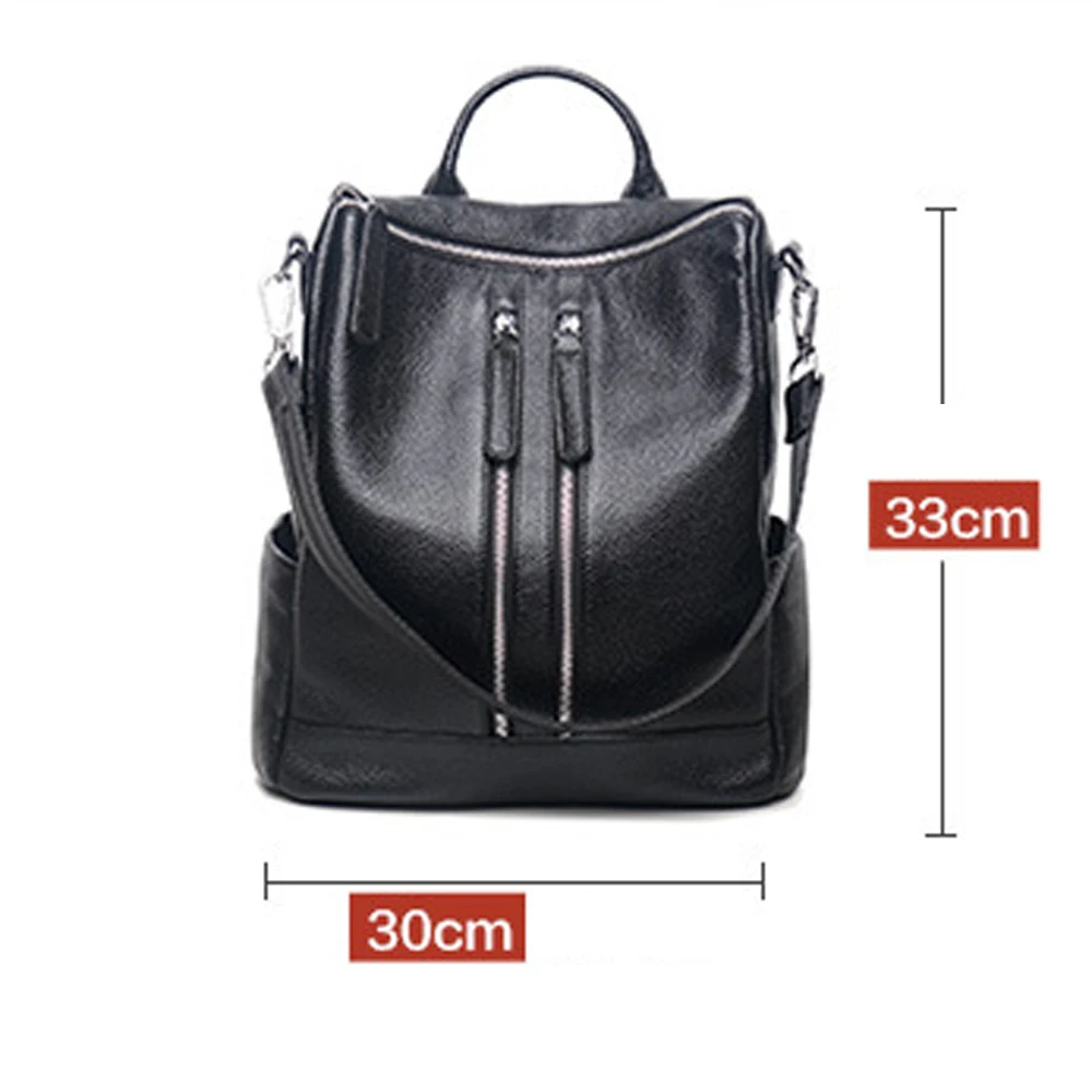 Leather Classic Multi-Function Luxury New Cowhide Restoring Ancient Ways  Women's Backpack