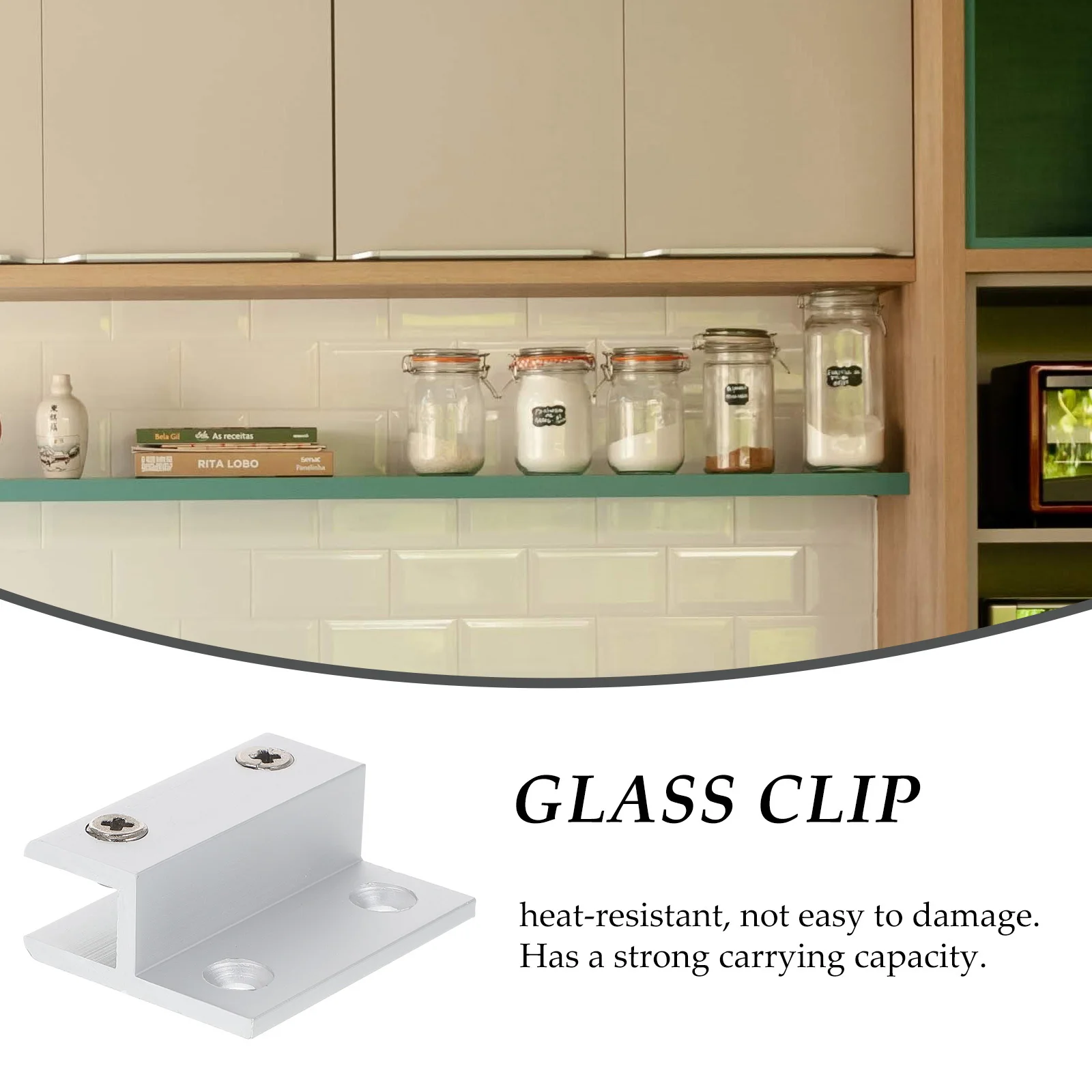 

5pcs Glass Fixing Clamps Aluminum Alloy Wall Mount Brackets Floating Shelf Hardware Heavy Duty Glass Shelf Bracket