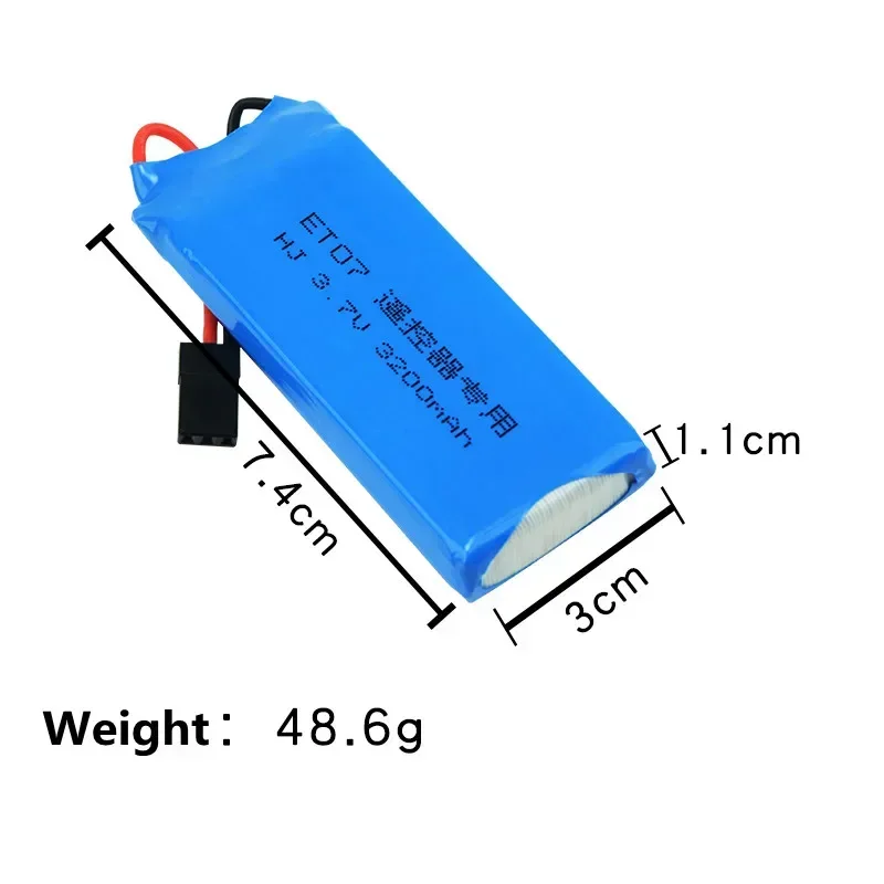 Batería LiPo para transmisor RC WFLY ET07/X4 T7/T6II 3,7V 3200mAh 8C - imagen 5