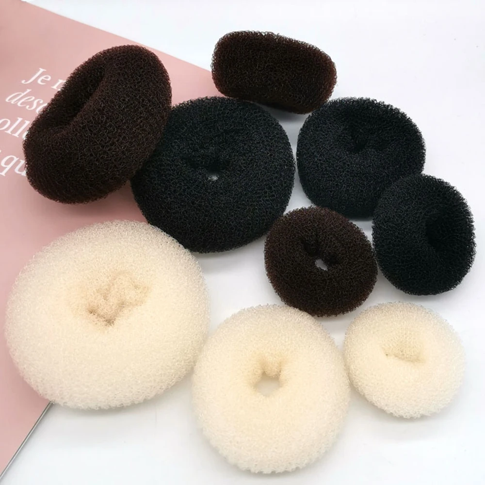 3pcs Hair Bun Donut Magic Foam Products Hairstyle Lazy Hair Accessories For Girls Women Lady Easy Big Ring Hair Styling Tools