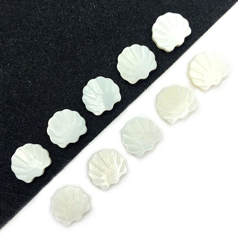 

20pcs Natural Freshwater Shell Beads White Scallop Mother Beads Spacer Beads For Making Bracelets Jewelry Making Supplies Gift