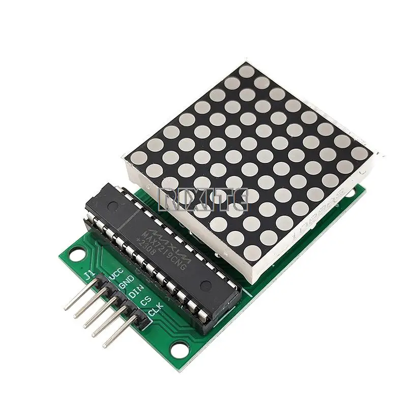 MAX7219 8x8 8*8 modul matriks Led titik modul kontrol tampilan LED MCU untuk modul antarmuka Arduino 5V Input Output katoda umum