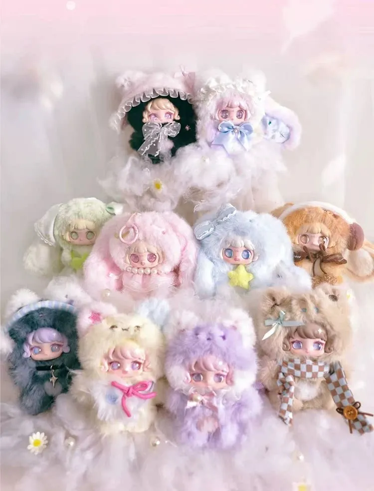 

Official Tutu Kunmi Plush Blind Box Doll Cute Girly Heart Sparkling Big Eye Desktop Ornament Collectible Figure Gift For Girls