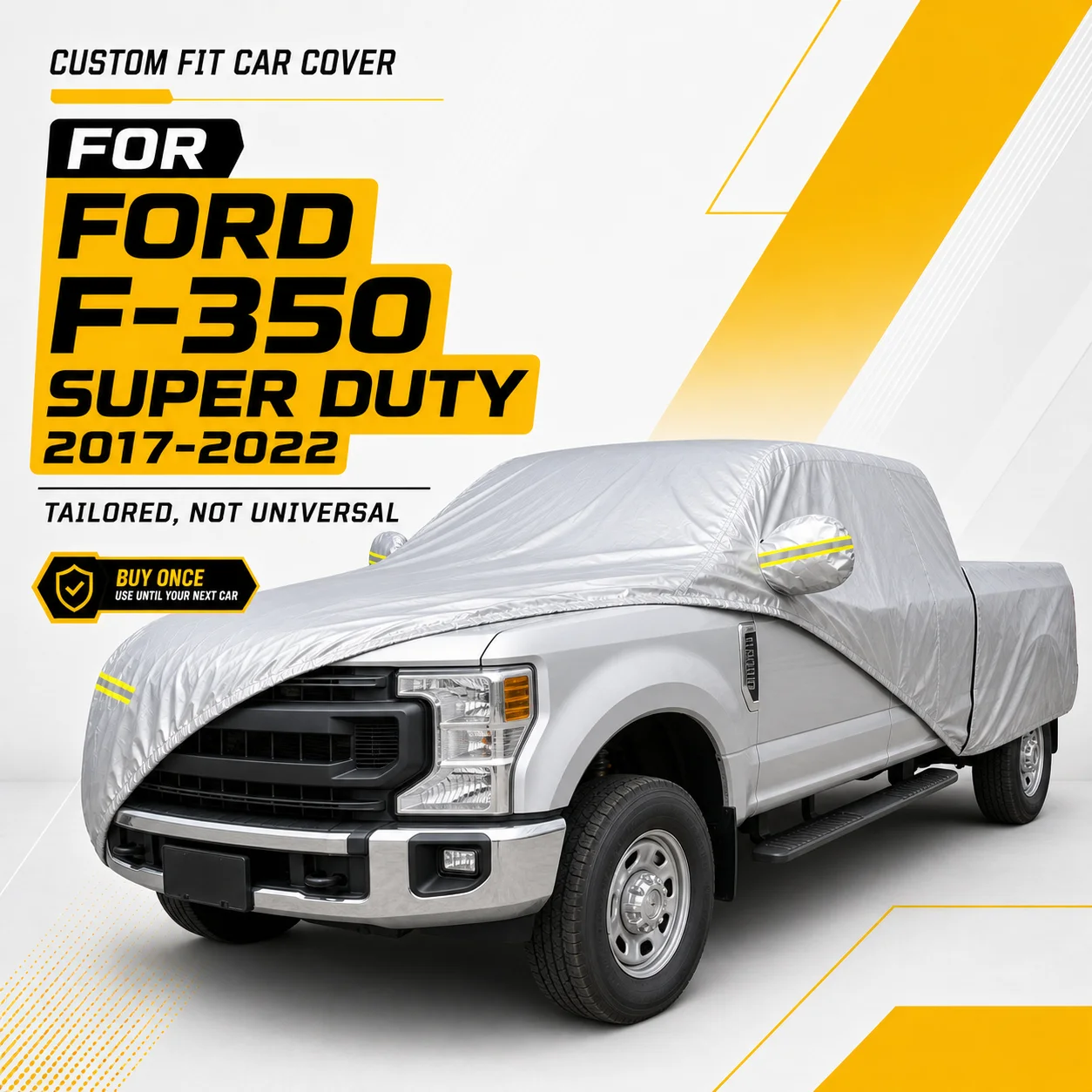 For Ford F-350 Super Duty 2017-2022 Custom Fit Full Car Cover Durable Waterproof Sun Dust Protection Car Accessories