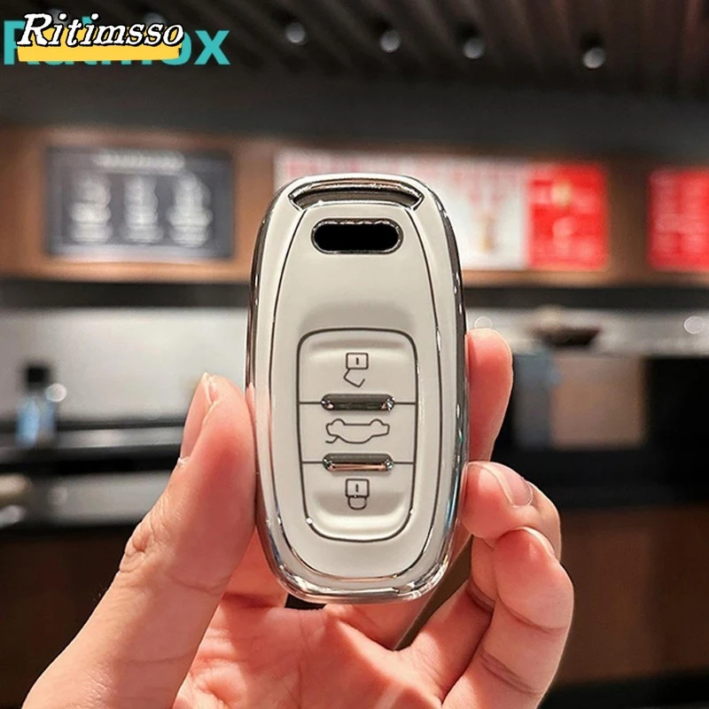 

Новинка ТПУ 6D покрытие Автомобильный Дистанционный смарт-ключ чехол для Audi A1 A3 A4 A5 A6 A7 A8 Quattro Q3 Q5 Q7 2009-2015 Аксессуары