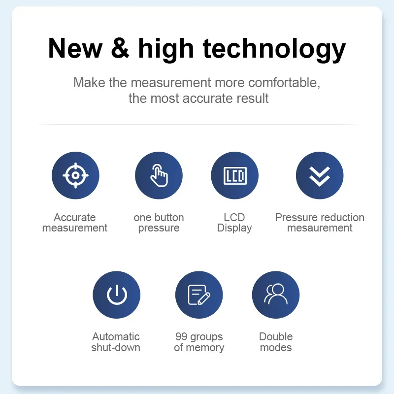 For Russian Tonometer Automatic Arm Digital Blood Pressure Monitor Digital lcd Sphgmomanometer Heart Rate Pulse Meter BP Monitor