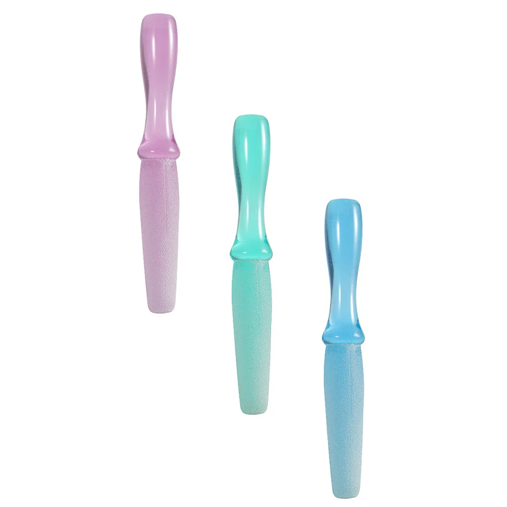 

3 Pcs Washable Foot File Scrubber Dead Skin Removers Exfoliating Tools Plastic Handle Pedicure Rasps