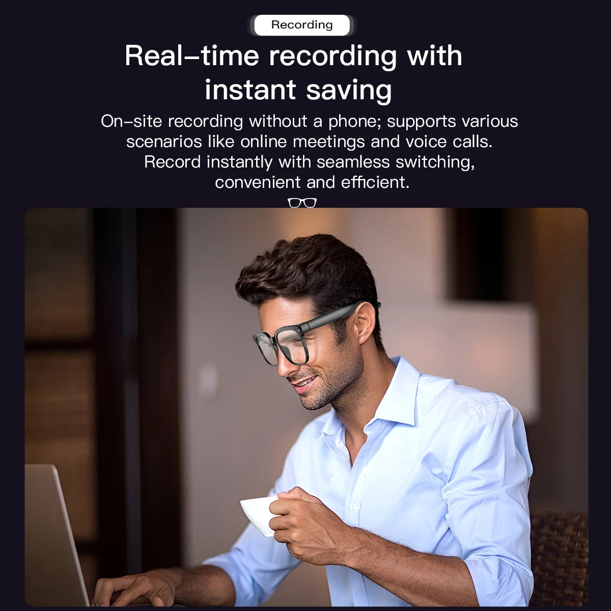 جديد AI النظارات الذكية 8MP كاميرا تسجيل الفيديو ChatGPT تشغيل الموسيقى سماعة بلوتوث الرجال النساء الهدايا نظارات عصرية 2025 #4