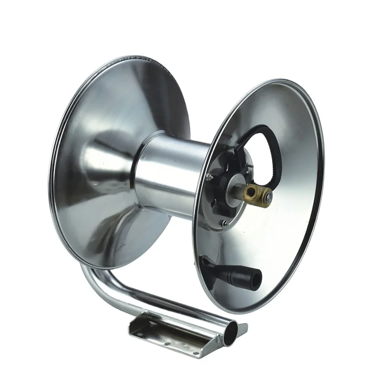 High Pressure Stainless Steel Hand Crank Hose Reel for Car Washing Hydraulic Tools Product