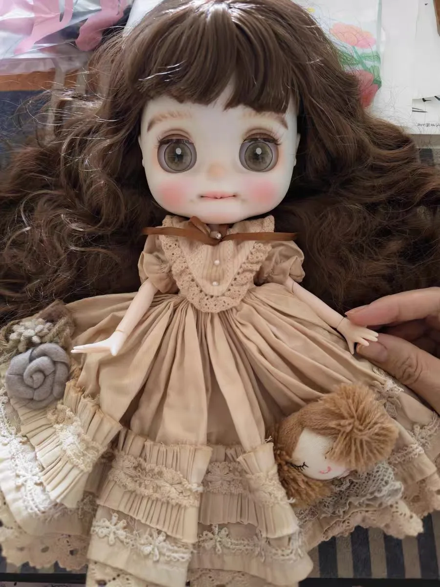 2026 Dula Doll Clothes Dress Tea Dyeing Skirt Blythe Qbaby Ob24 Ob22 Azone Licca ICY JerryB 1/6 Doll