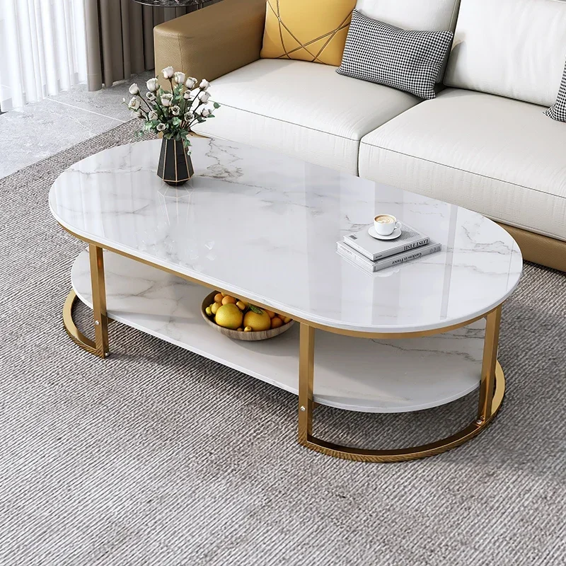 

Modern Nordic Coffee Table Living Room Luxury White Storage Heat Insulation Coffee Table Ornaments Couchtisch Room Furniture