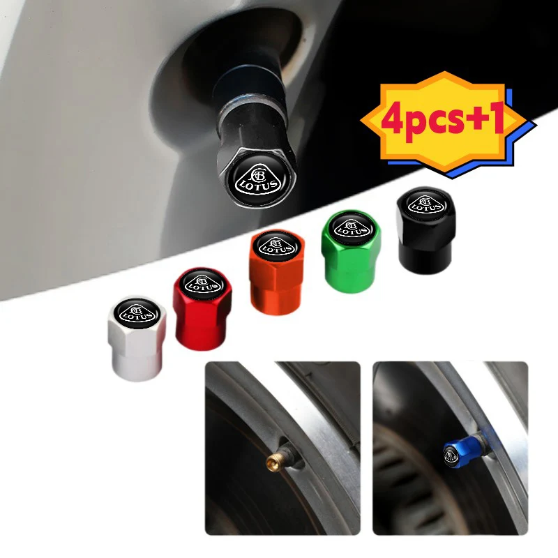 4pcs Car Wheel Tire Valve Caps Stem Caps Decoration For Lotus Eletre Emira Evija Envya 3-Eleven Elise Evora Esprit