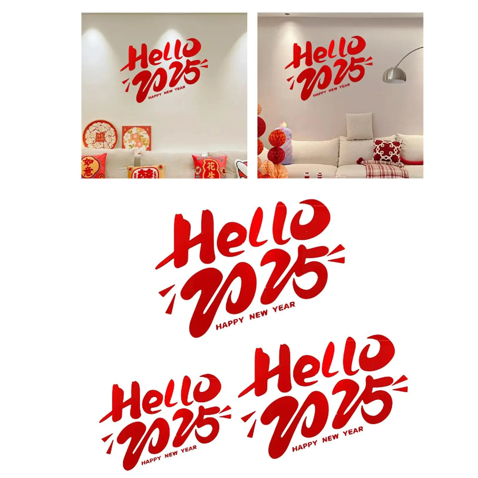 

Китайский Новый год стикер на стену змеиный год DIY 2025 украшение наклейка на стену для кухни, спальни, столовой, ванной комнаты, общежития