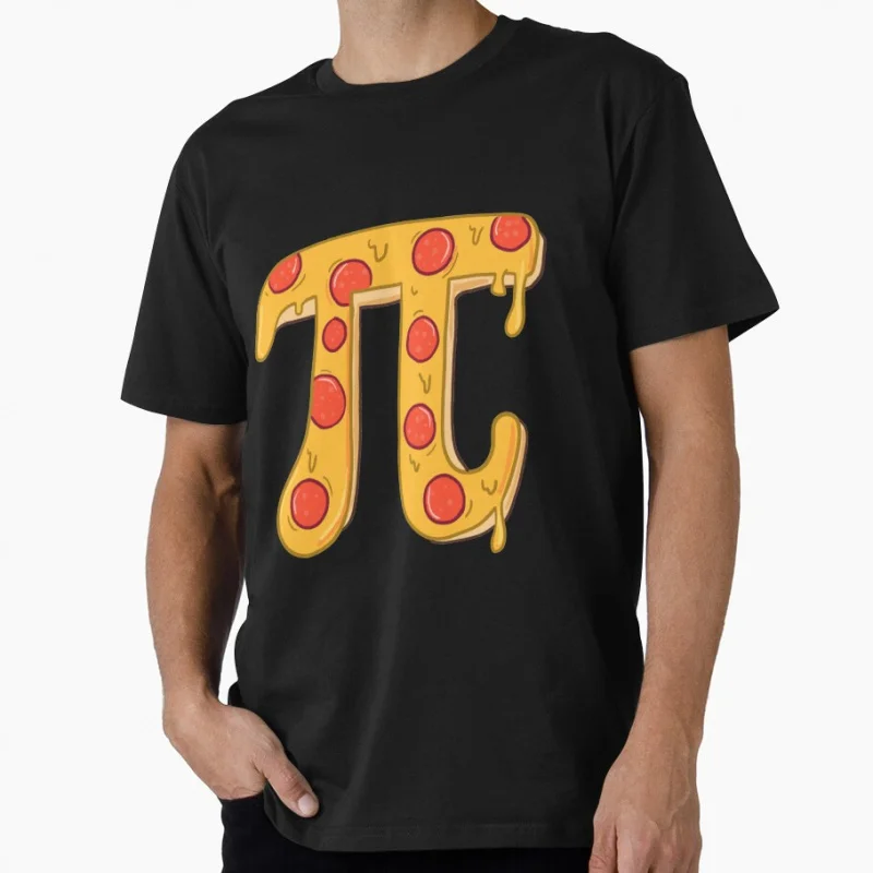 

Pizza Pi π Symbol 3.14 funny math science Gift t shirt for man Large size Tops S-6XL 100% cotton print Clothes