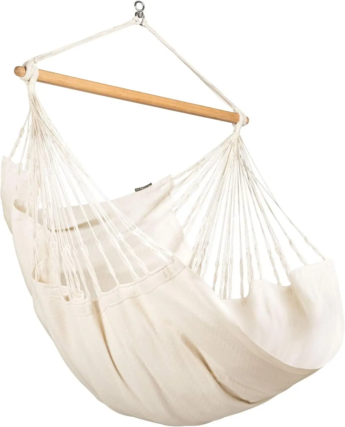 LASIESTA Large Habana Cotton Hammock Chair & Casa Mount w/Suspension Kit - Indoor/Outdoor Swing