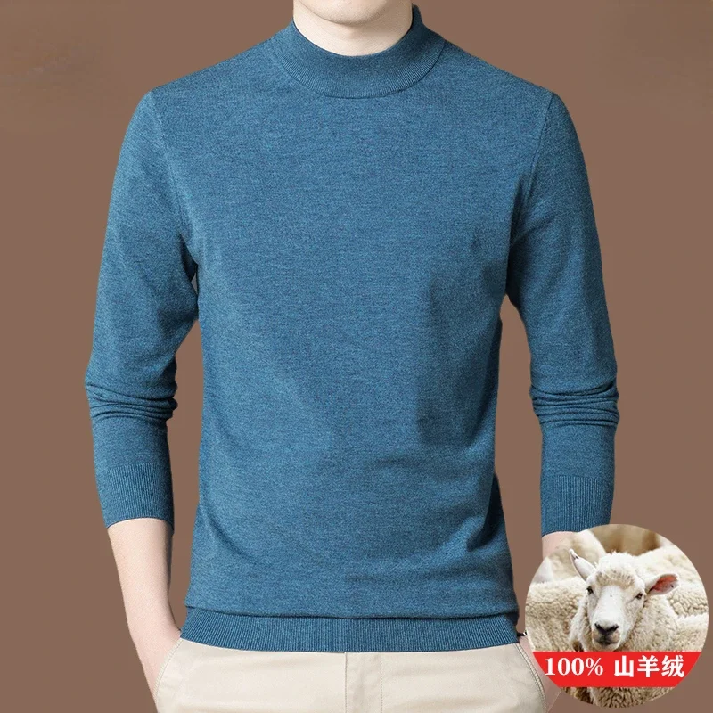 Autumn Winter 100% Cashmere Sweaters for Men 2023 New Thin Knitted Sweater Underlay Loose Casual Men's Sweater Свитер Мужской