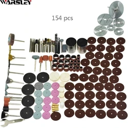 154pcs/ Engraver Abrasive Tools Accessories Dremel Rotary Tool Accessory Set Fits For Dremel Drill Grinding Polishing Saw Blade