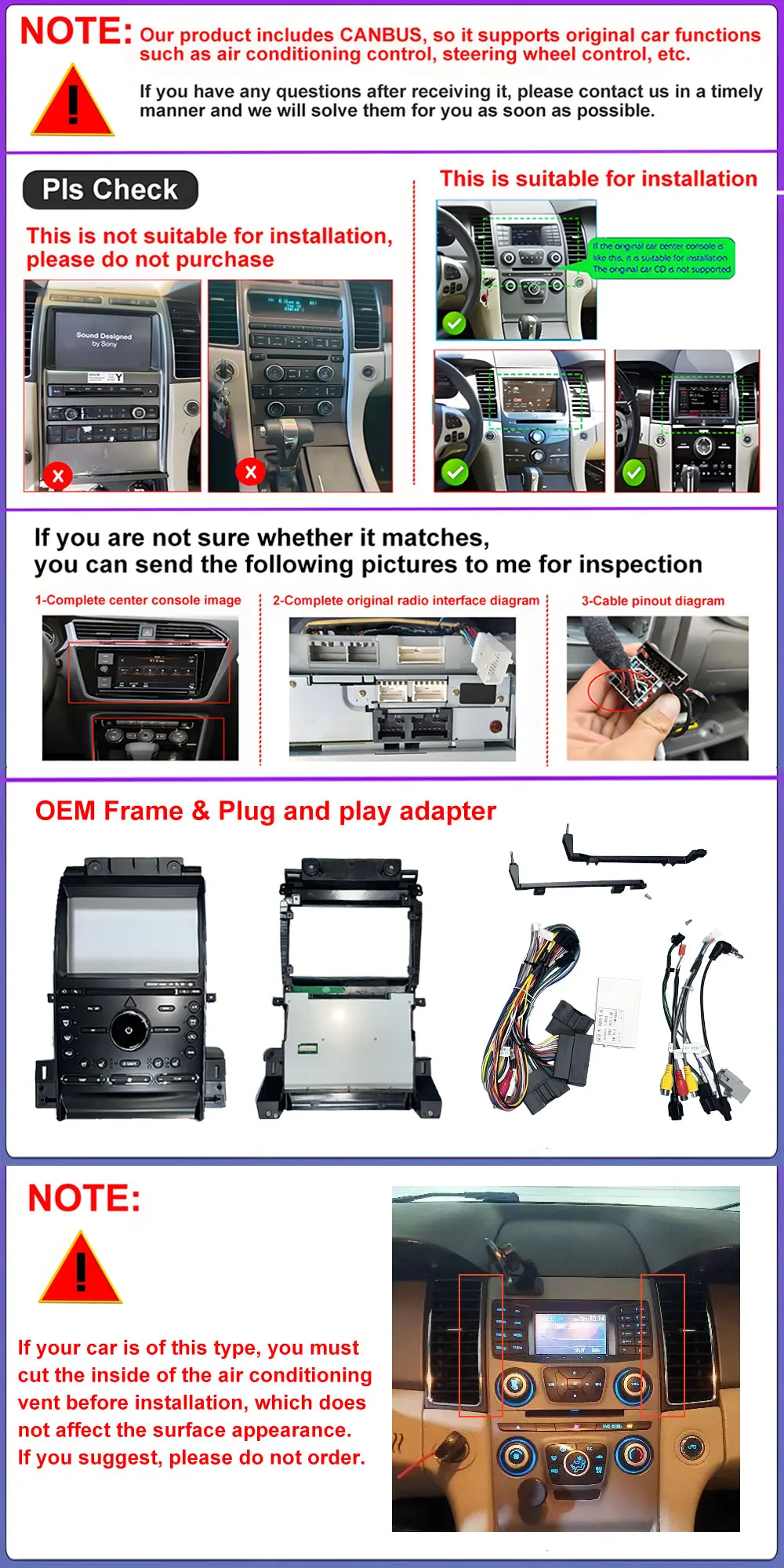 Android 16 2K Incell Screen Multimedia For Ford Taurus 2011-2016 Stereo Head Unit GPS Navigation High-performance CPU BT android