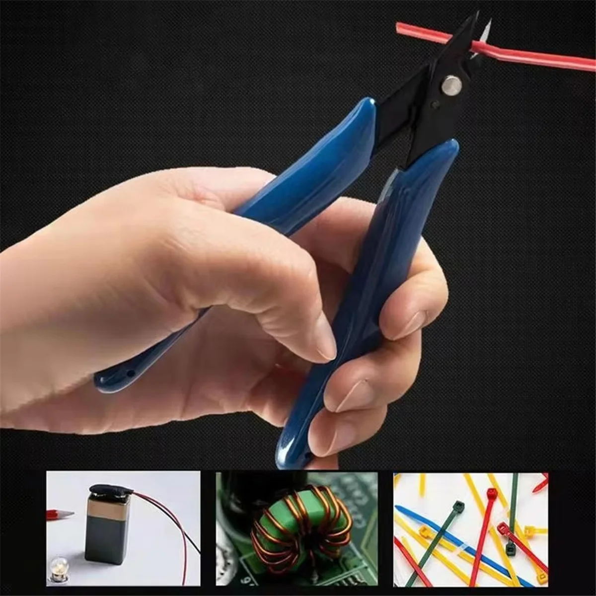 Alicates de corte lateral BAAQ, cortador lateral de 5 pulgadas, alicates diagonales multifunción de alta apalancamiento con mango ergonómico