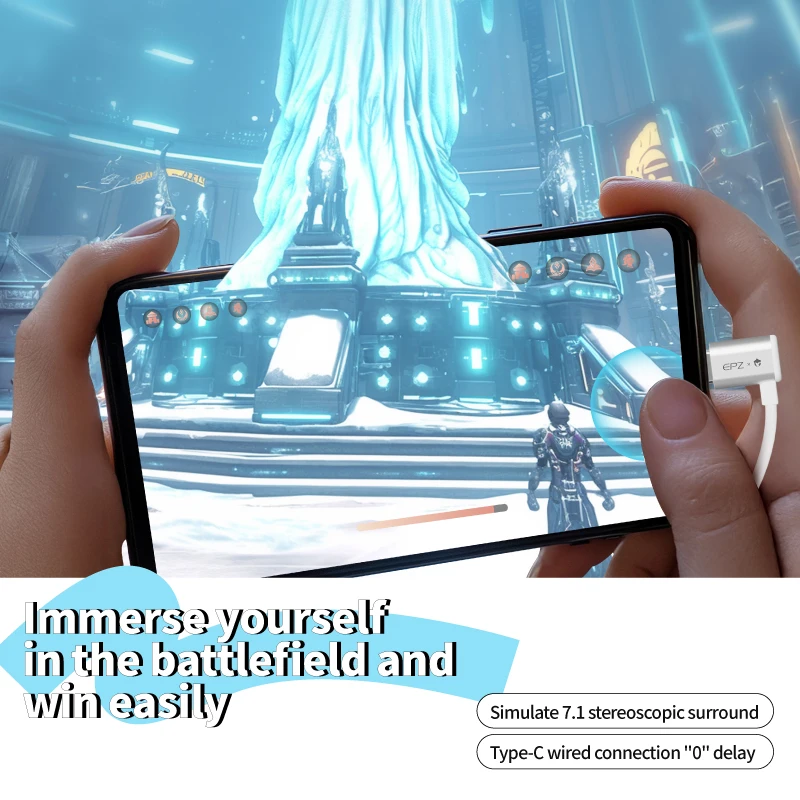 سماعات ألعاب EPZ G20 احترافية داخل الأذن سلكية للحد من الضوضاء Hifi DAC Core سماعات أذن مخصصة للرياضات الإلكترونية منخفضة الكمون