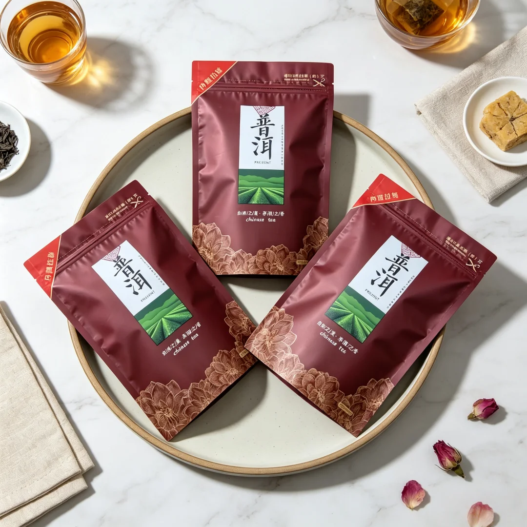 250g Jin Jun Mei Tea Zipper Bag Pu Erh Jinjunmei Tea Seal Bag Qi Men Gongmei Maojian Dragon Well Mao Jian Green Tea Packing Bag