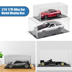 New 1/18 1/24 Acrylic Transparent Dustproof Box Car Model Toys Storage Box Car Model Toy Display Boxes Collection Gifts Case