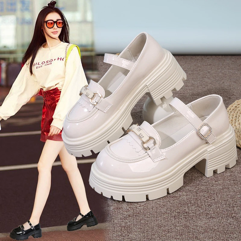 

Women's Shoes Spring 2025 British Style Knot Versatile Flat Heel Synthetic Leather Comfortable Shoes Женская Обувь