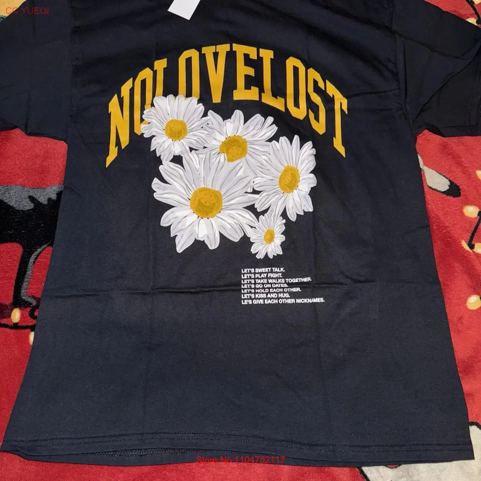 Camiseta Rue21 No Love Lost para hombre, talla grande, negra, de diseñador, estilo urbano, vintage, lavada, elegante y transpirable