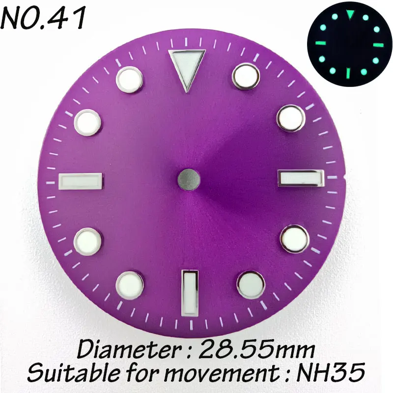 28.5mm NH35 NH36 Watch Dial Watch Faces Accessory C3 Super Luminous Customized Dial Customization Dial DIY Logo No Date Window