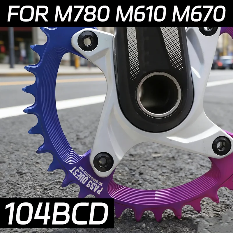 

Звездочка цепной передачи 104BCD, 40T, BCD 104, 42 зуба, одинарная звездочка 32T, 34T, 36T, 38, 44, 46 зубьев, для MTB Shimano M780, M610, M670