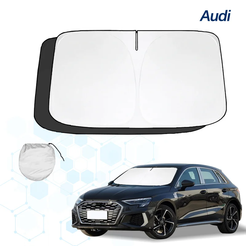 1Pcs Car Windshield Sunshade Cover For Audi A3 S3 R3 1998-2024 Auto Front Window Sun Visor UV Protection Accessories