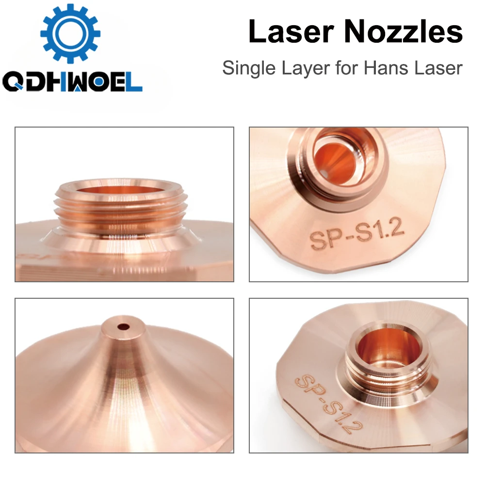 QDHWOEL DaZu SP Laser Nozzles A Type Plum Blossom Edge Single Layer Dia.28mm H15 Caliber 1.6mm&1.8mm for Hans Laser