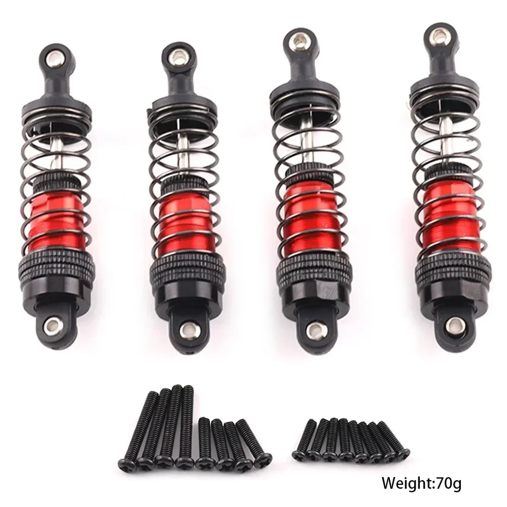 4pcs 75mm 81mm Metal Shock Absorber Damper for MJX 16207 16208 SCY 16101 16102 Wltoys 144001 124019 HBX 16889 RC Car Upgrades