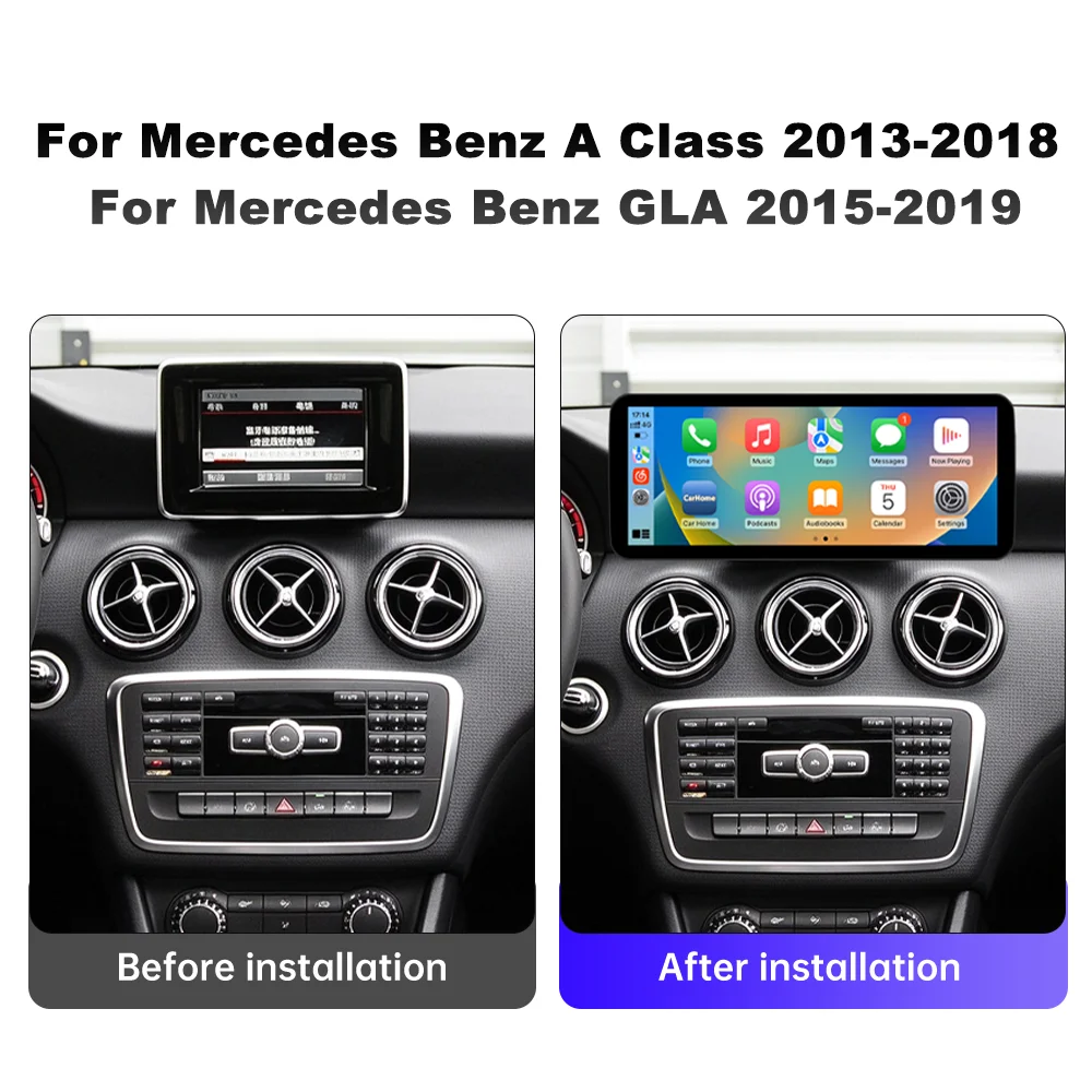 12.3 Inch Navi for Mercedes Benz A Class 2013-2018 GLA 2015-2019 Car Radio Android 16 Multimedia Video Player HD Touch Screen