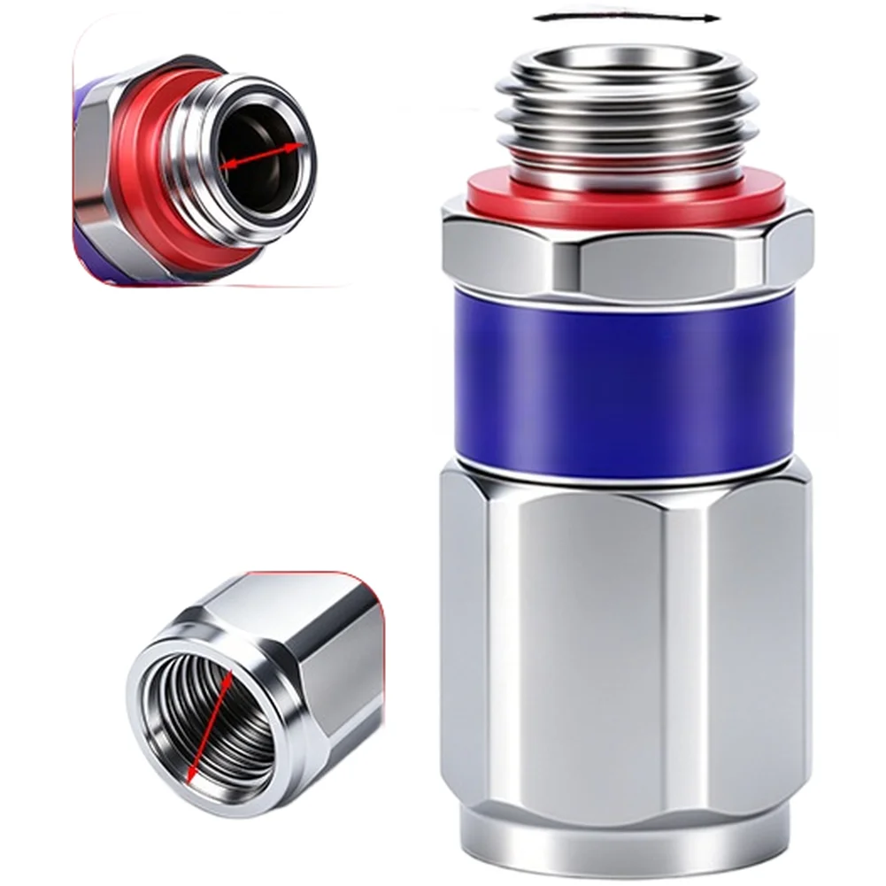 Anti-Twist Copper Connector for Spray Nozzles Featuring Smooth 360 Degree Rotation Compatible with For Garden Hoses