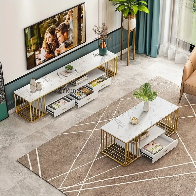 Modern light and luxurious multi-functional lifting coffee table, telescopic folding coffee table