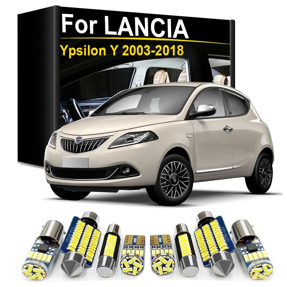 Interior LED Light Reading Lamp Kit For Lancia Ypsilon Y 843 846 312 2003- 2010 2011 2012 2013 2014 2015 2016 2017 2018 Canbus
